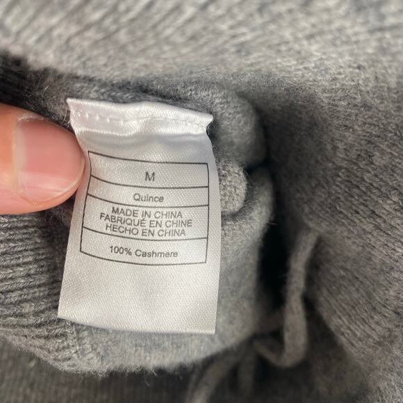 Quince 100% Mongolian Cashmere Sweatpants Womens Size Medium Grey Gray Joggers - Picture 4 of 4